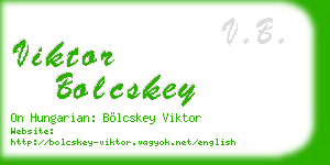 viktor bolcskey business card